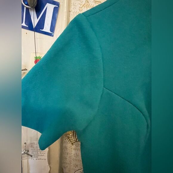 Vintage blue dress with  white stripe - Picture 7 of 14